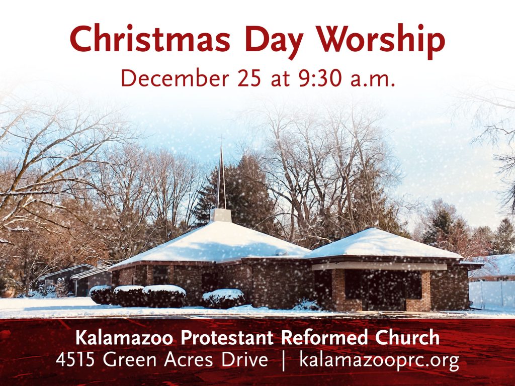 Christmas Day Worship Service, December 25 at 9:30 a.m.